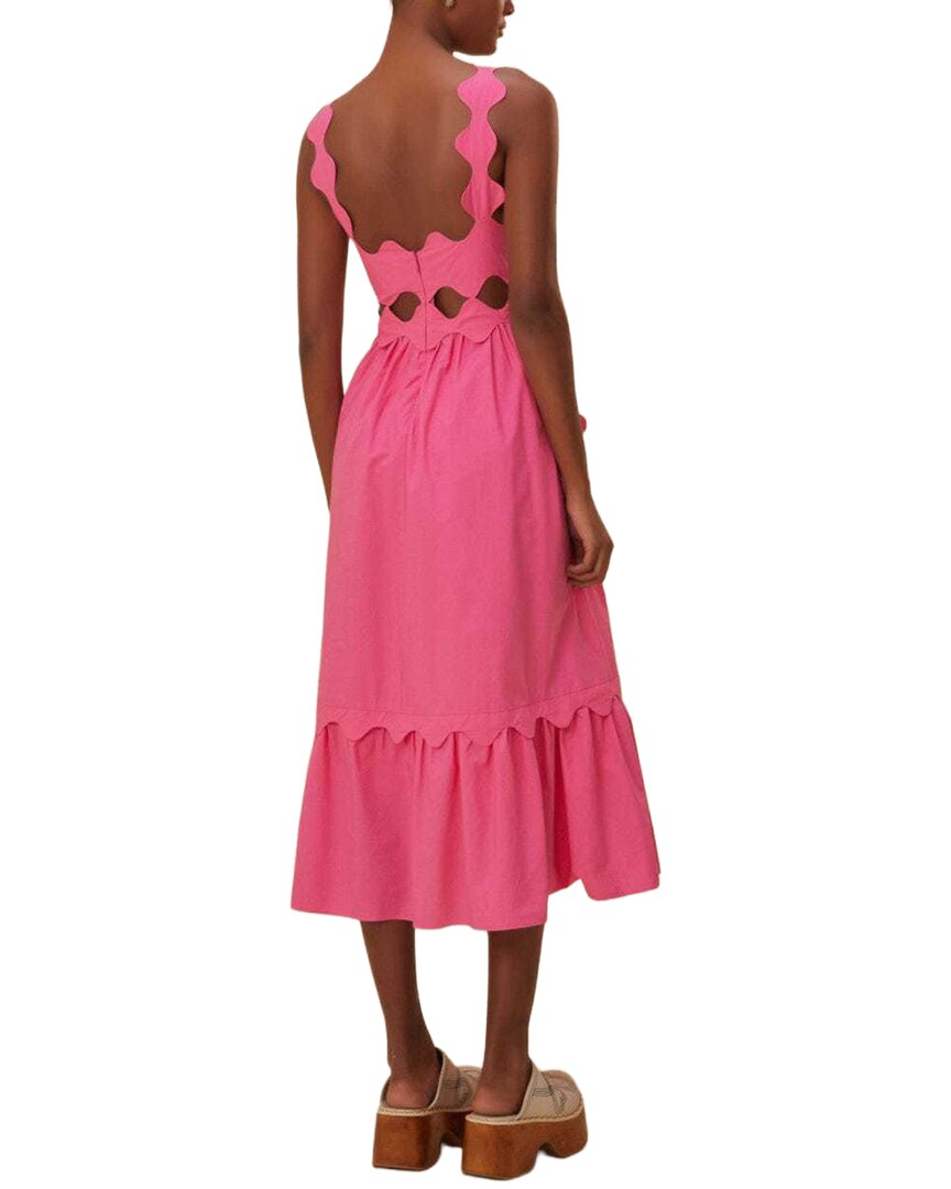 Farm Rio Pink Cut Out Sleeveless Midi Dress