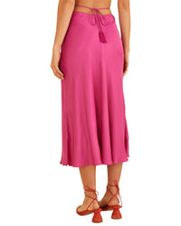 FARM Rio Farm Rio Pink Tied Midi Skirt