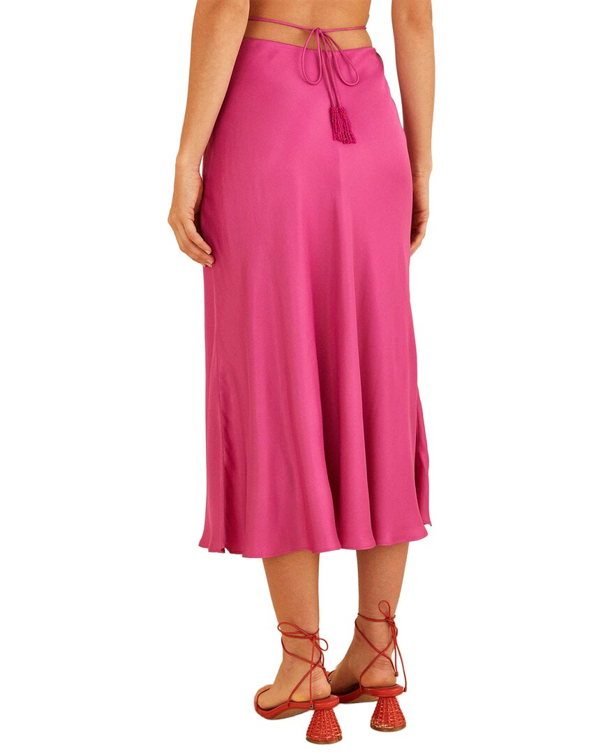 FARM Rio Farm Rio Pink Tied Midi Skirt
