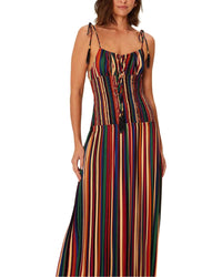 FARM Rio Farm Rio Pipa Stripes Multicolor Midi Sleeveless