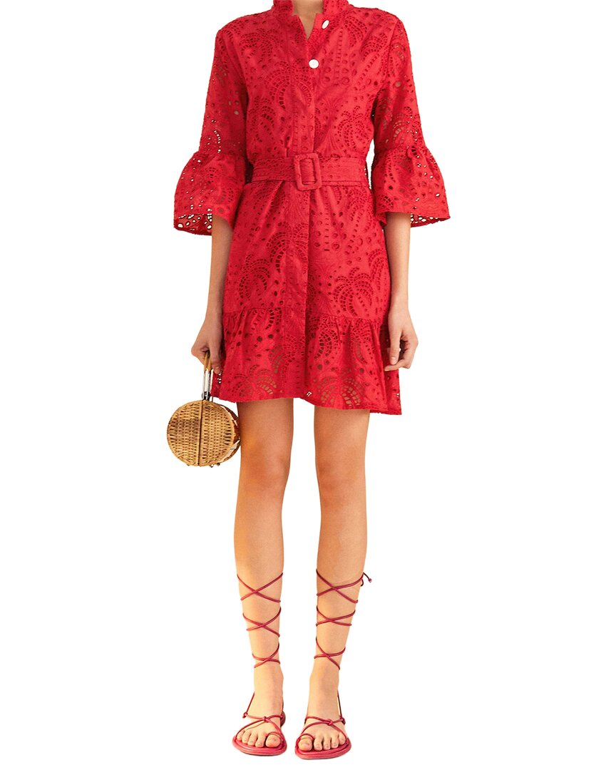 FARM Rio Farm Rio Red Palm Tree Mini Dress
