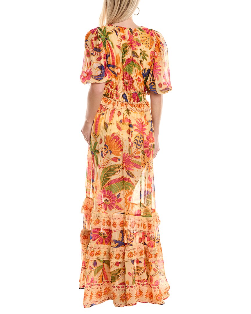 FARM Rio Farm Rio Tapestry Tiered Hem Maxi Dress