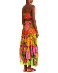 FARM Rio Farm Rio Romantic Garden Orange Crop Top
