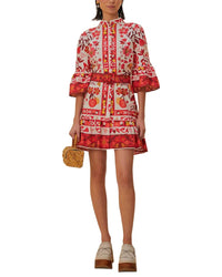 FARM Rio Farm Rio Romantic Orchard Off-White Mini Dress