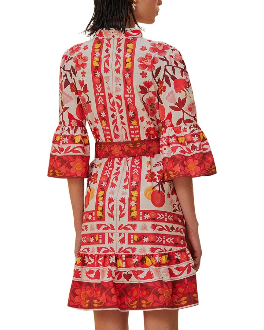 FARM Rio Farm Rio Romantic Orchard Off-White Mini Dress