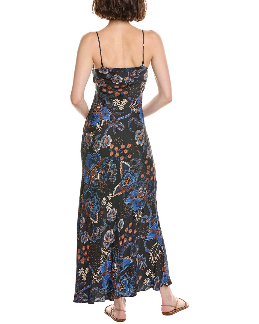 FARM Rio Farm Rio Snakes Bouquet Black Slip Maxi Dress