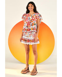 FARM Rio Farm Rio Spring Bananas Mini Skirt
