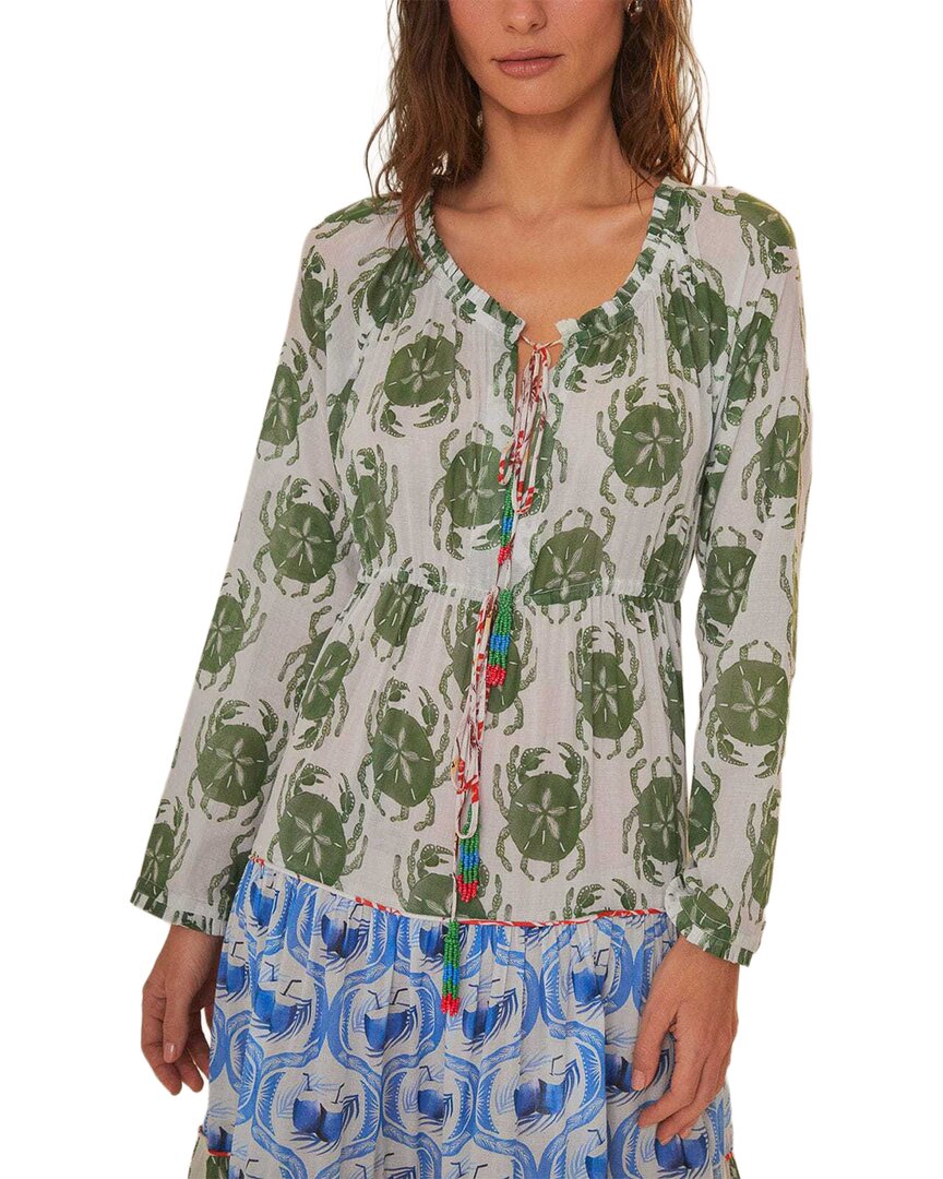 FARM Rio Farm Rio Stamp Mix Long Sleeve Maxi Dress
