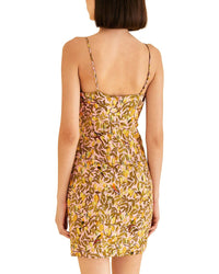 FARM Rio Farm Rio Linen-Blend Star Fruit Light Pink Flower Mini Dress