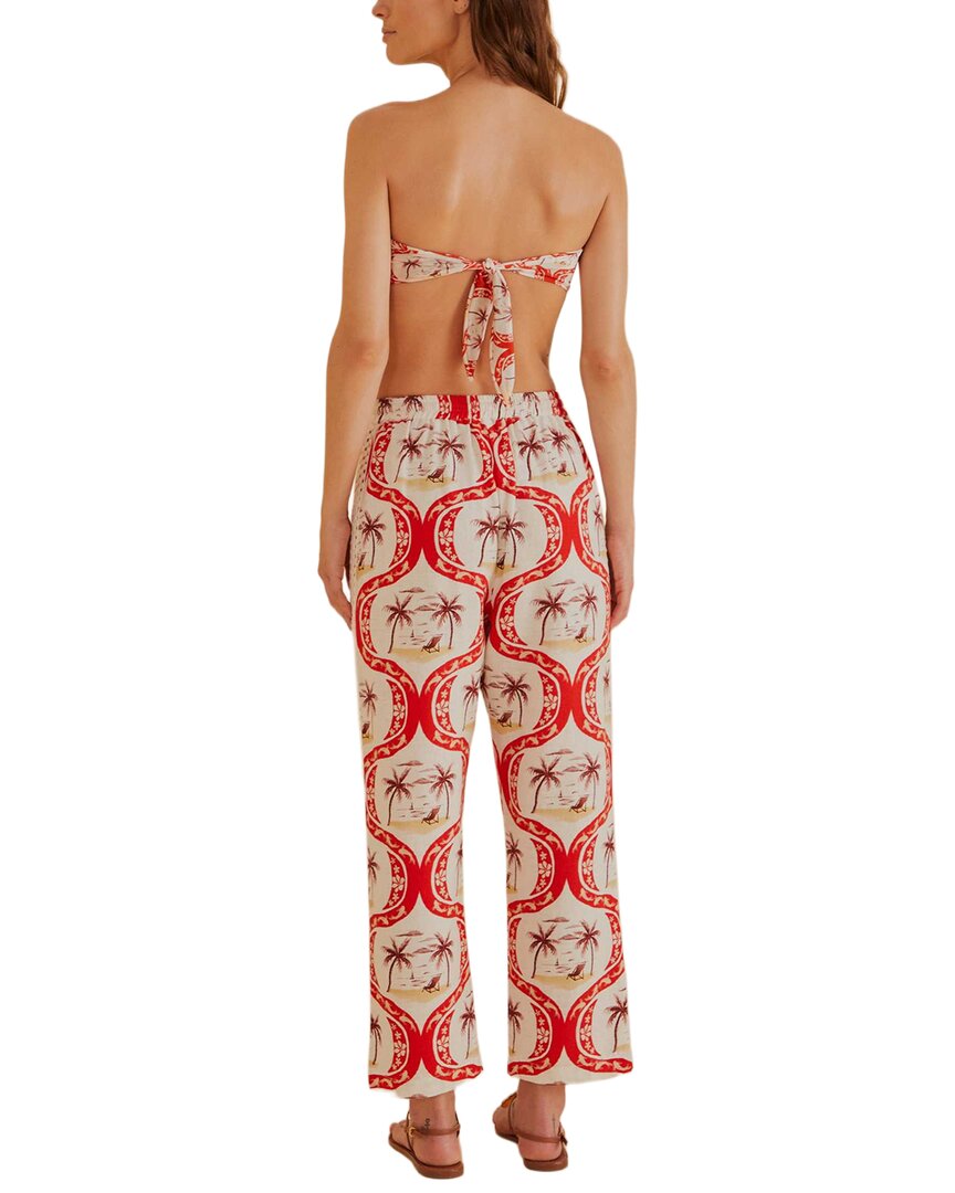 FARM Rio Farm Rio Linen-Blend Summer Beach Pant