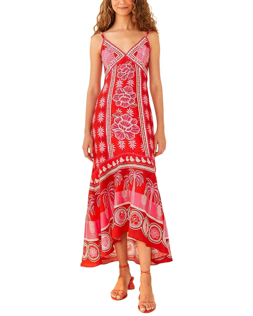 FARM Rio Farm Rio Linen Summer Sunrise Maxi Dress