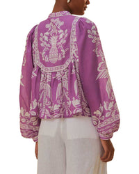 FARM Rio Farm Rio Sweet Garden Lilac Long Sleeved Blouse