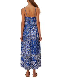 FARM Rio Farm Rio Tile Dream Multicolor Sleeveless Maxi Dress