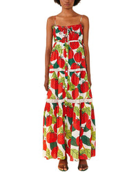 FARM Rio Farm Rio Tomato Midi Dress