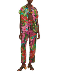 FARM Rio Farm Rio Linen-Blend Jardin De Reve Shirt