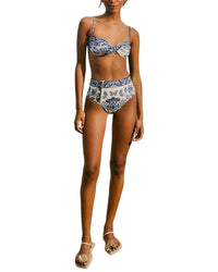 FARM Rio Farm Rio Delicate Tapestry High Waist Bikini Bottom