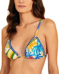 FARM Rio Farm Rio Bahia Mixed Scarves Tie Side Bikini Top