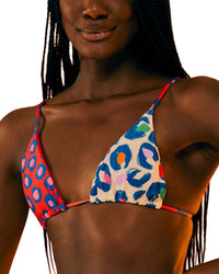 FARM Rio Farm Rio Leopard Pop Triangle Bikini Top