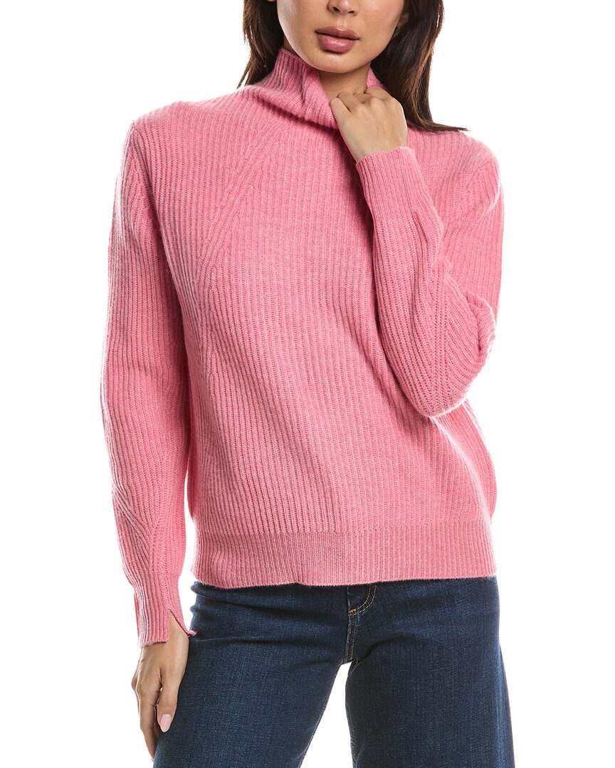 Forte Cashmere Forte Cashmere Fashioned Rib Funnel Neck Cashmere Sweater