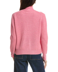 Forte Cashmere Forte Cashmere Fashioned Rib Funnel Neck Cashmere Sweater