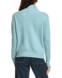Forte Cashmere Forte Cashmere Fashioned Rib Funnel Neck Cashmere Sweater