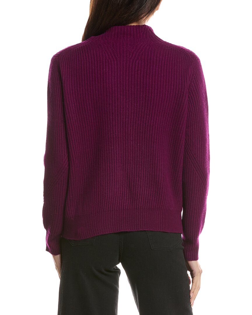 Forte Cashmere Forte Cashmere Fashioned Rib Funnel Neck Cashmere Sweater