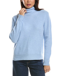 Forte Cashmere Forte Cashmere Fashioned Rib Funnel Neck Cashmere Sweater
