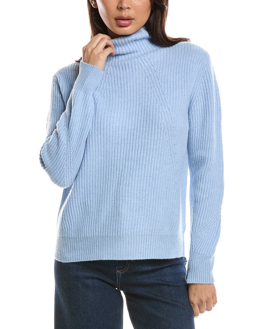 Forte Cashmere Forte Cashmere Fashioned Rib Funnel Neck Cashmere Sweater