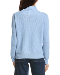 Forte Cashmere Forte Cashmere Fashioned Rib Funnel Neck Cashmere Sweater