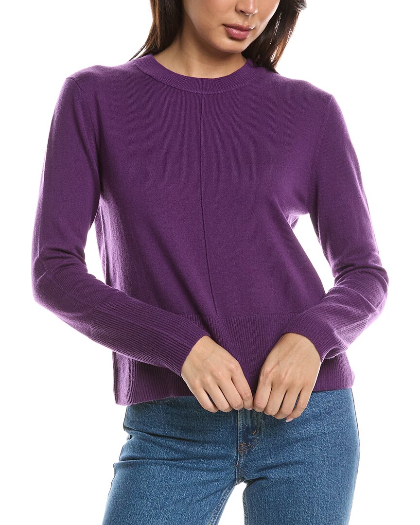 Forte Cashmere Forte Cashmere Exposed Seam Crewneck Cashmere Sweater