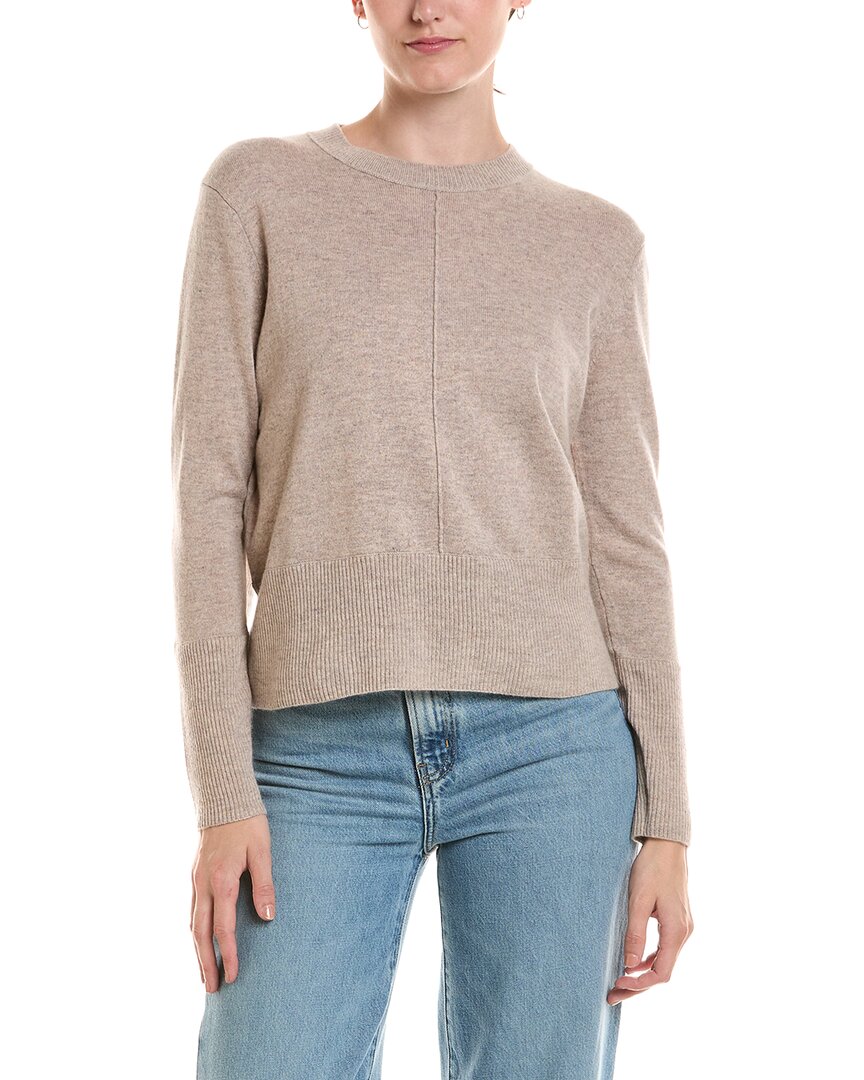 Forte Cashmere Forte Cashmere Exposed Seam Crewneck Cashmere Sweater