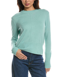 Forte Cashmere Forte Cashmere Exposed Seam Crewneck Cashmere Sweater