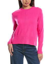 Forte Cashmere Forte Cashmere Exposed Seam Crewneck Cashmere Sweater