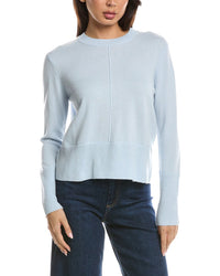 Forte Cashmere Forte Cashmere Exposed Seam Crewneck Cashmere Sweater
