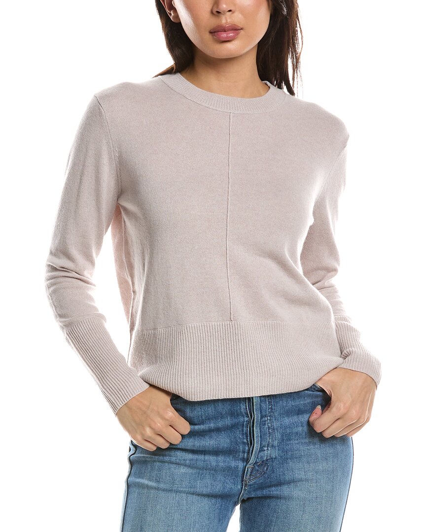 Forte Cashmere Forte Cashmere Exposed Seam Crewneck Cashmere Sweater