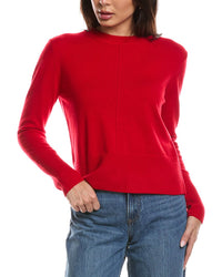 Forte Cashmere Forte Cashmere Exposed Seam Crewneck Cashmere Sweater