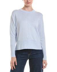 Forte Cashmere Forte Cashmere Exposed Seam Crewneck Cashmere Sweater