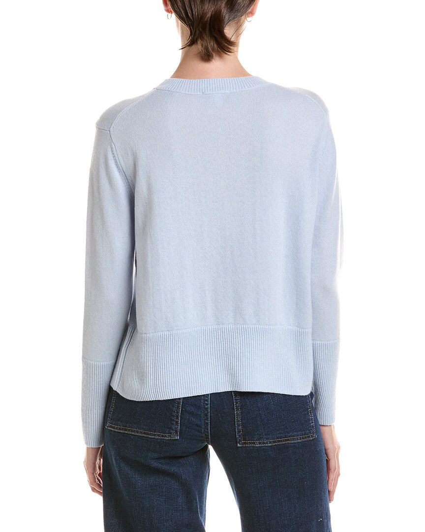 Forte Cashmere Forte Cashmere Exposed Seam Crewneck Cashmere Sweater