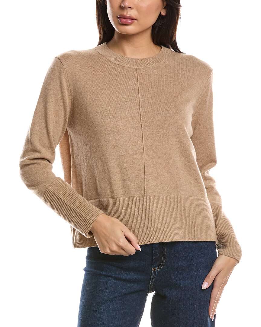 Forte Cashmere Forte Cashmere Exposed Seam Crewneck Cashmere Sweater