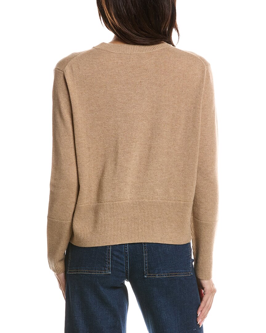 Forte Cashmere Forte Cashmere Exposed Seam Crewneck Cashmere Sweater