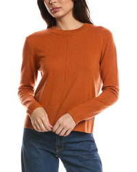 Forte Cashmere Forte Cashmere Exposed Seam Crewneck Cashmere Sweater