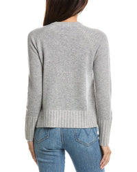 Forte Cashmere Forte Cashmere Plaited Rib Trim Crewneck Cashmere Sweater
