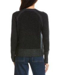 Forte Cashmere Forte Cashmere Plaited Rib Trim Crewneck Cashmere Sweater