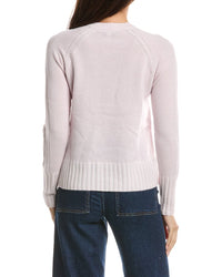 Forte Cashmere Forte Cashmere Plaited Rib Trim Crewneck Cashmere Sweater