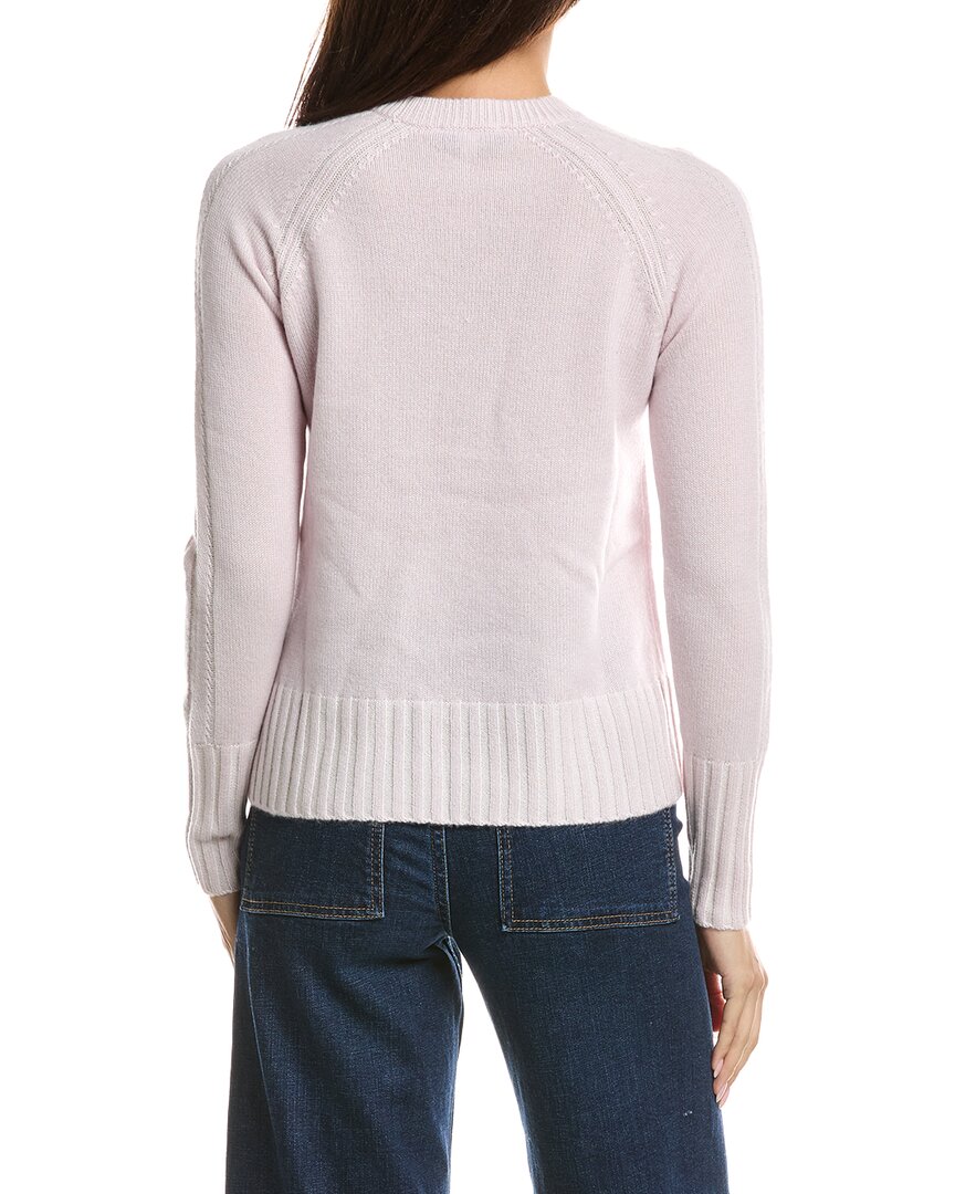 Forte Cashmere Forte Cashmere Plaited Rib Trim Crewneck Cashmere Sweater