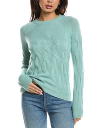 Forte Cashmere Forte Cashmere Wandering Cable Crewneck Cashmere Sweater