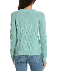 Forte Cashmere Forte Cashmere Wandering Cable Crewneck Cashmere Sweater