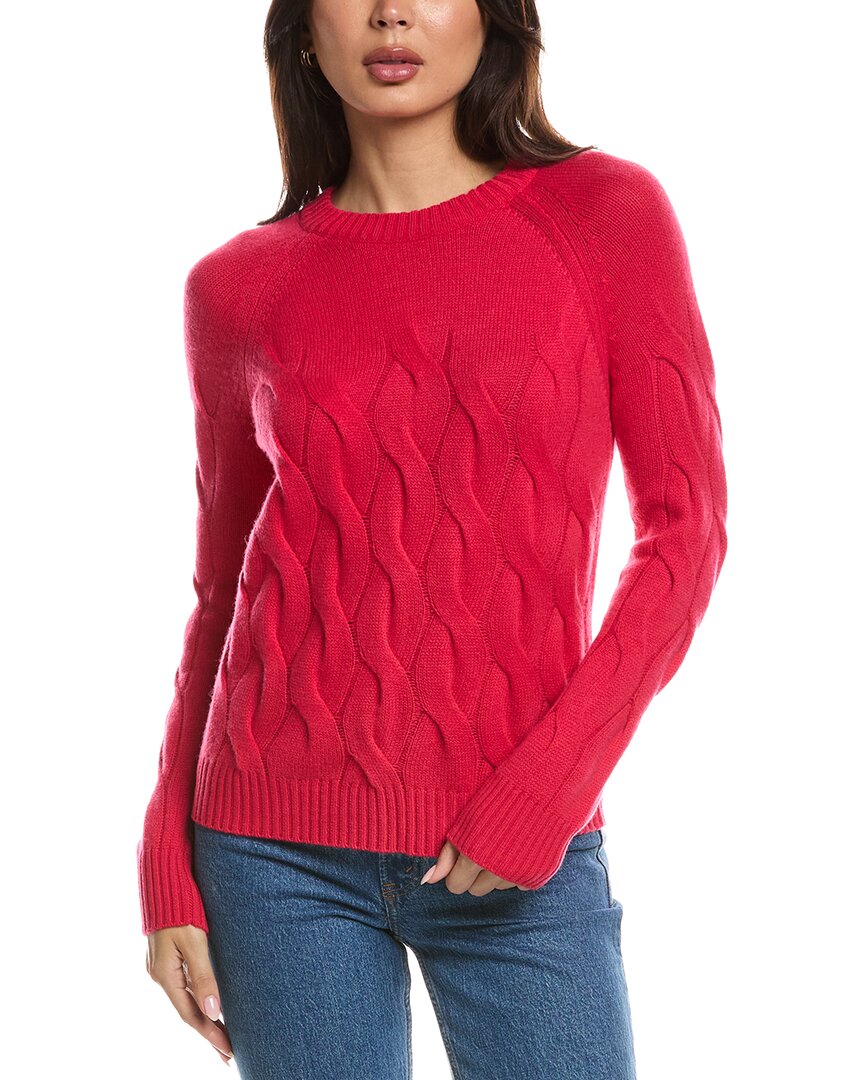 Forte Cashmere Forte Cashmere Wandering Cable Crewneck Cashmere Sweater
