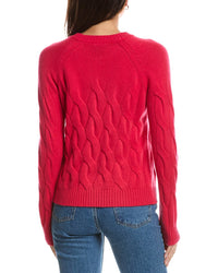 Forte Cashmere Forte Cashmere Wandering Cable Crewneck Cashmere Sweater
