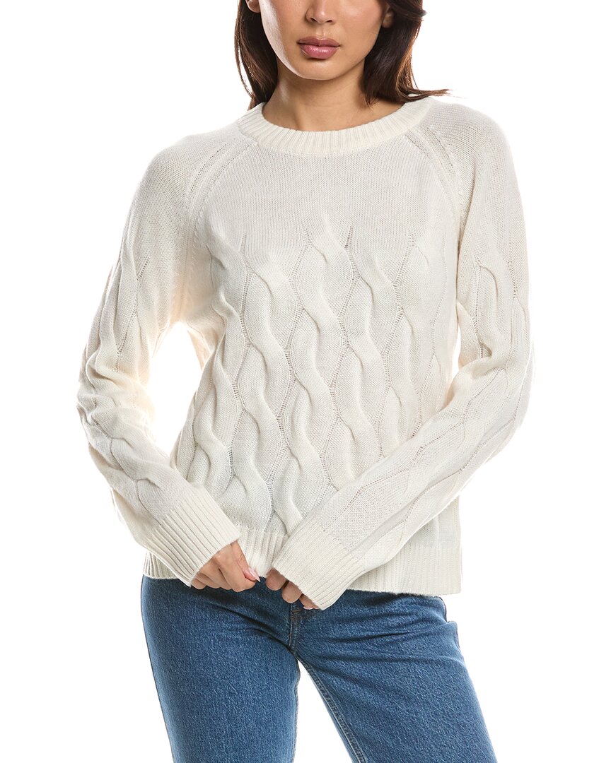 Forte Cashmere Forte Cashmere Wandering Cable Crewneck Cashmere Sweater
